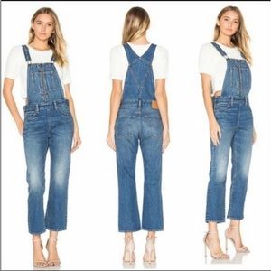 Levi's orange tab cropped overalls